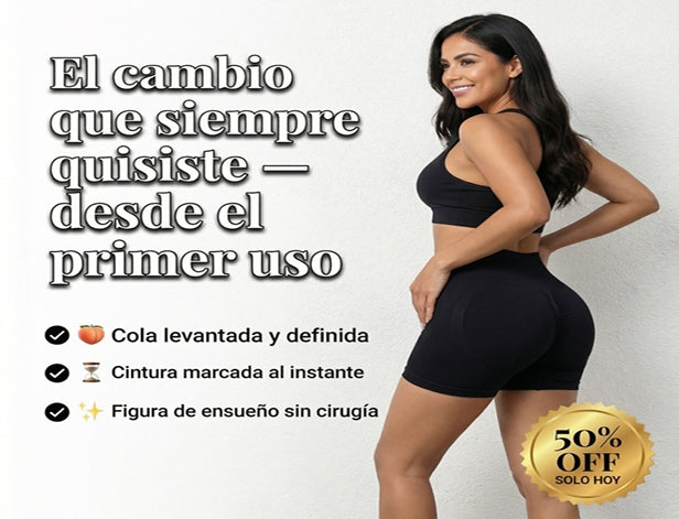 SHORT NEGRO FULL LEVANTA COLA - SEAMLESS DEPORTIVO